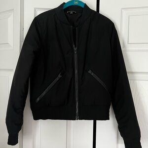 Athleta Black Bomber Jacket